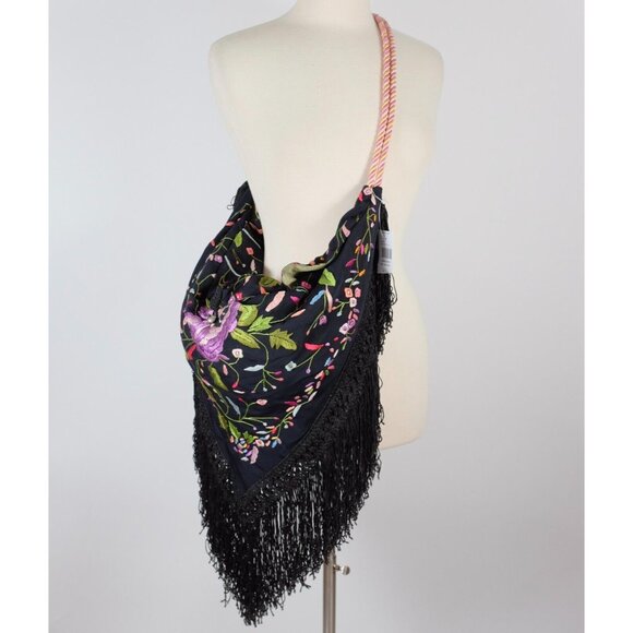 Ralph Lauren Purple Label Collection bag silk piano scarf fringe $1700